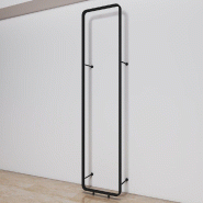 Cadre tube 60x20mm angle rond Pas 36 mm L650xH3000mm - noir