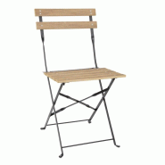 Chaises de terrasse pliantes Perth effet bois (lot de 2) | Bolero - FU539