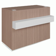 Comptoir Cage noyer repose sac blanc 1 tiroir 2 tablettes 120x60/76x93cm