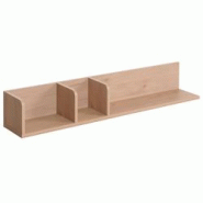 Décoshop26 - Étagère murale suspendue étagère en bois 3 compartiments en bois de manguier beige 20x120x21 cm 04_0008684 - beige 3000262675487 Décoshop26 - Étagère murale suspendue étagère en bois 3 compartiments en bois de manguier beige 20x120x21 cm 04_0008684 - beige 3000262675487