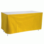 Devant de table en toile de coton jaune - l.120 x h.55 cm - Imperméable et anti-moisissure