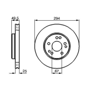 Disque de frein Bosch 0986478428 - ventilé de l'intérieur - boîte de 2 - 5 trous Disque de frein Bosch 0986478428 - ventilé de l'intérieur - boîte de 2 - 5 trous