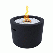 Divina Fire Cheminée au bioéthanol brasero de jardin rond pour extérieur intérieur RODI Noir d.47,5 - noir 8056157805137