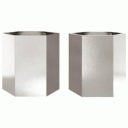 Helloshop26 - Jardinière bac lit surélevé plantes fleurs jardin terrasses lot de 2 hexagone 46 x 40 x 45 cm acier inoxydable Argent 02_0039077 - 30 Helloshop26 - Jardinière bac lit surélevé plantes fleurs jardin terrasses lot de 2 hexagone 46 x 40 x 45 cm acier inoxydable Argent 02_0039077 - 30