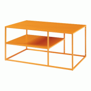 Helloshop26 - Table basse console d'appoint salon rectangulaire 45 x 90 x 60 cm orange 03_0010859 - 3000225445874