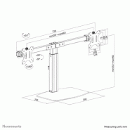Neomounts FPMA-D865DBLACK Support d'écran à  poser 10-27" - ressort à  gaz
