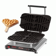 Neumärker® Gaufrier Thermocook® incl. Plaques interchangeables Cœur gaufré sur bâtonnet - gris inox 12-40801-44