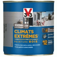 Peinture bois extérieur climats extrêmes® V33, gris galet satiné 0.5 l