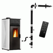 Poêle à granulés étanche Anita 15 kW Blanc Sannover + Kit d'installation Complet - 3760401213368 Poêle à granulés étanche Anita 15 kW Blanc Sannover + Kit d'installation Complet - 3760401213368