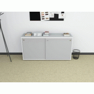 Armoire basse coulissante bicolore L120 H86 Armoire basse coulissante bicolore L120 H86