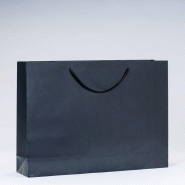 Sac Luxe pelliculé noir 46x10x33cm - finition glossy - par 12