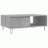 VidaXL Table basse gris béton 90x60x35 cm bois d'ingénierie Modèle Jardin Élégance Prime - 827064