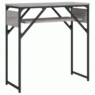 VidaXL Table console avec étagère sonoma gris 75x30x75 cm Modèle Atlas Master Studio - 837800