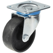 Roulette pivotante de 75 mm avec roue en fonte noire Roulette pivotante de 75 mm avec roue en fonte noire