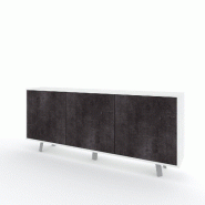 AQA Design Buffet VENBRUK 3 portes en mélamine pierre/pierre blanche L.177 P.41 H.74 MP07024 - multicolore Bois manufacturé MP07024