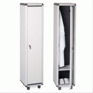 BRICONESS.COM Cabine d'essayage avec 1 porte en plastique gris clair, 39 x 39 x 175 cm - gris plastique V01.01.013