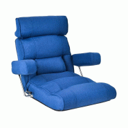 COSTWAY Chaise de sol, canapé pliant Bond avec dossier réglable, appui-tête et soutien lombaire - bleu TH32331ZK