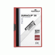 Durable Dossier à pince Duraclip Original 30 à 30 feuilles A4 rouge Paquet de 25 pièces - 220003