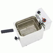 Friteuse electrique 8 litres de table avec robinet - 265x495x325 mm - 3500 W 230/1V - 44086010 Eurast - inox 44086010 Friteuse electrique 8 litres de table avec robinet - 265x495x325 mm - 3500 W 230/1V - 44086010 Eurast - inox 44086010