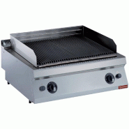 Grill professionnel pierre de lave gaz DIAMOND - à poser grille en ... - PG17/GPL8T-NG