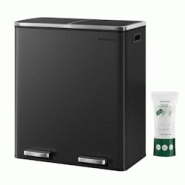 Helloshop26 - Poubelle 2 pédales poubelle avec double compartiment 2 x 30 litres anti-traces de doigts inox seau intérieur plastique 12_0007160 - 30 Helloshop26 - Poubelle 2 pédales poubelle avec double compartiment 2 x 30 litres anti-traces de doigts inox seau intérieur plastique 12_0007160 - 30
