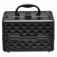 MALLETTE DE MAQUILLAGE VALISE DE MAQUILLAGE COFFRET DE MAQUILLAGE 23 X 15 X 15 CM MALLETTE COSMÉTIQUE NOIR 20_0000780