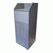 Meuble poubelle de restaurant avec bac - BETON GRIS_0