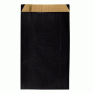 Pochettes cadeaux kraft vergé noir 12+4,5x20cm - paquet de 250 unités - Emballage rapide et facile