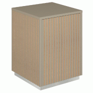 Podium 1 porte push-pull Vertigo T01 MDF naturel et taupe 45x45x60cm