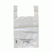 Sac bretelles blanc PEBD 50µ 30x14x50cm - par 500