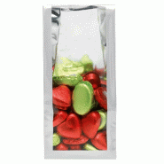 Sachet confiseur glossy blanc nacré - 90x45x240mm - par 50