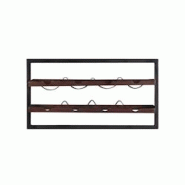 SIT Möbel Étagère murale | Pour 8 bouteilles | Bois de récupération marron | Structure en métal noir | L 65 x P 25 x H 35 cm - marron Bois massi SIT Möbel Étagère murale | Pour 8 bouteilles | Bois de récupération marron | Structure en métal noir | L 65 x P 25 x H 35 cm - marron Bois massi
