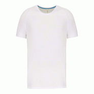 T-shirt de sport à col rond recyclé homme Blanc L 100% Polyester - L blanc 3663639097024