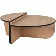 Table basse en aggloméré Podium chêne miel et noir Hanah Home - 8684283439751 Table basse en aggloméré Podium chêne miel et noir Hanah Home - 8684283439751