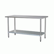 Table de travail 2 niveaux 160x70cm acier argent