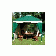TONNELLE AUTOPORTANTE LUXURY 3 X 3 M  COLORIS VERT + 2 RIDEAUX TONNELLES DE JARDIN