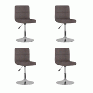VidaXL Chaises pivotantes à manger lot de 4 taupe tissu Modèle Vervionel - 3087457