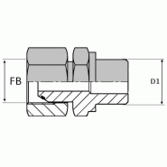 Adaptateur droit femelle tournant BSP x extrémité à souder bout à bout non zingué - 1"1/4' , 38.95 , 33