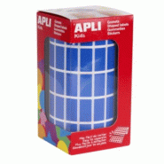 Apli 3540 gommettes rectangulaires, 20x10 mm, en rouleau, coloris bleu - 8410782048848
