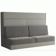 ARMOIRE LIT ESCAMOTABLE VERTIGO SOFA GRIS CANAPÉ GRIS COUCHAGE 160*200 CM