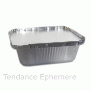 Barquette alimentaire barquette aluminium 450ml avec couvercle  ref. Produit : baluco45g100