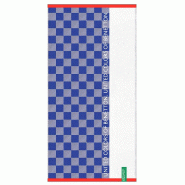Benetton - Serviette de bain 70x140cm 100% coton 450GSM à carreaux bleus - bleu BE146
