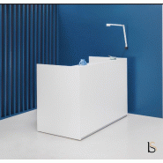 Bureau d'accueil droit Tera MDD - Élégant et économique - 166, Noyer