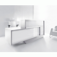 Bureau d'accueil original modèle Foro - MDD - Blanc, Blanc, A gauche_1