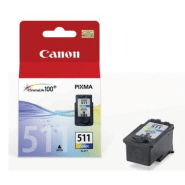 Cartouche Canon CL 511 couleurs (cyan + magenta + jaune) pour imprimantes jet d'encre Cartouche Canon CL 511 couleurs (cyan + magenta + jaune) pour imprimantes jet d'encre