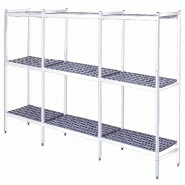EURAST - Étagères en duralumin 3 niveaux - 3981x470x1700 mm - 39814300 - inox 39814300 EURAST - Étagères en duralumin 3 niveaux - 3981x470x1700 mm - 39814300 - inox 39814300