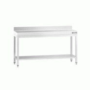 GGM Gastro Tables Inox de Travail Premium avec Dosseret et Etagère - Profondeur 600 mm - ATK186A - 4063326066675_0