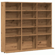 Helloshop26 - Armoire à CD chêne artisanal 100 x 23 x 89 cm espace de rangement polyvalent design moderne en bois d'ingénierie chêne 02_0050704 -