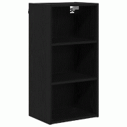 Helloshop26 - Armoire suspendue moderne avec grand espace de stockage 40 x 29,5 x 80 cm en bois d'ingénierie chêne noir 02_0053482 - noir Bois massi