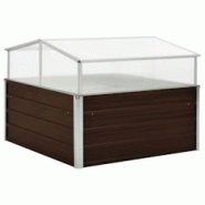 Helloshop26 - Serre 100 x 100 x 85 cm acier galvanisé marron 02_0001738 - 3000088241538 Helloshop26 - Serre 100 x 100 x 85 cm acier galvanisé marron 02_0001738 - 3000088241538